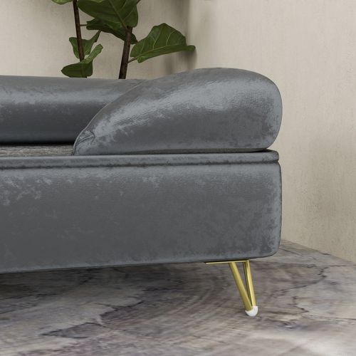 PawHut Designer Dog Sofa Pet Couch with Washable Cushion – Grey