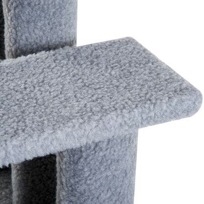 PawHut 4-Step Pet Ramp & Climbing Frame for Cats & Small Dogs - Grey