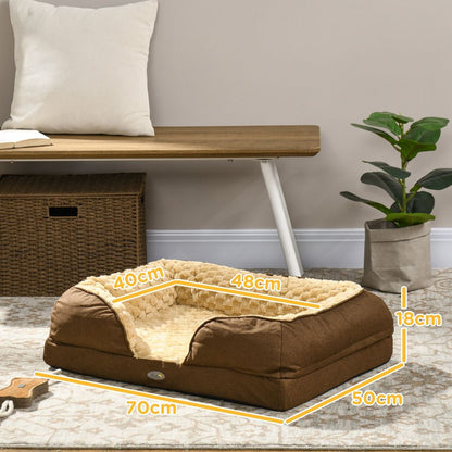 PawHut Dog Bed - Calming Mattress for Small Dogs and Cats, Washable Cover