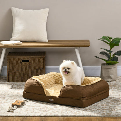 PawHut Dog Bed - Calming Mattress for Small Dogs and Cats, Washable Cover